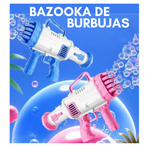 BAZOOKA DE BURBUJAS ROSADA 32 Agujeros